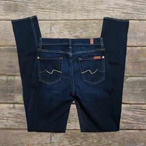 7 for all mankind Roxanne mid rise skinny dark 25